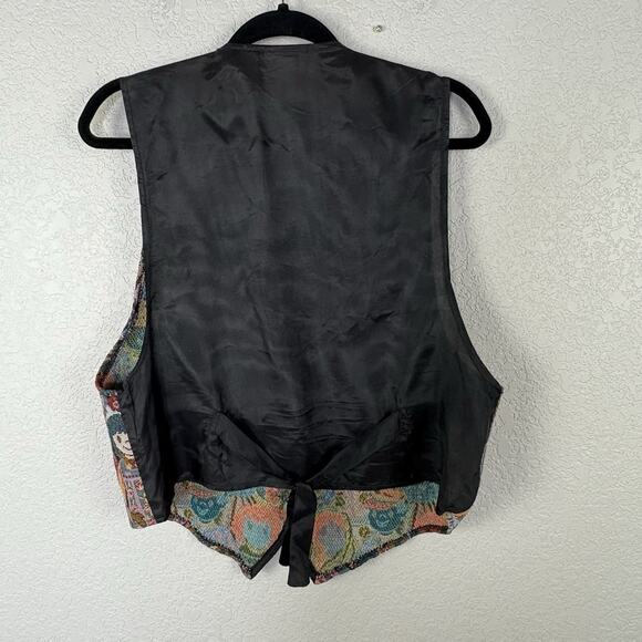 Vtg 90s Tapestry Vest “We Are The World” Children Multicultural Dolls sz L - Picture 6 of 8
